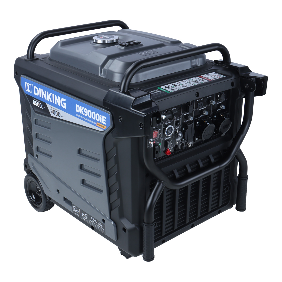 Генератор бензиновый инверторный Dinking DK9000iE (9кВт, 230В/50Гц, DK192, бак 26л.АВР)