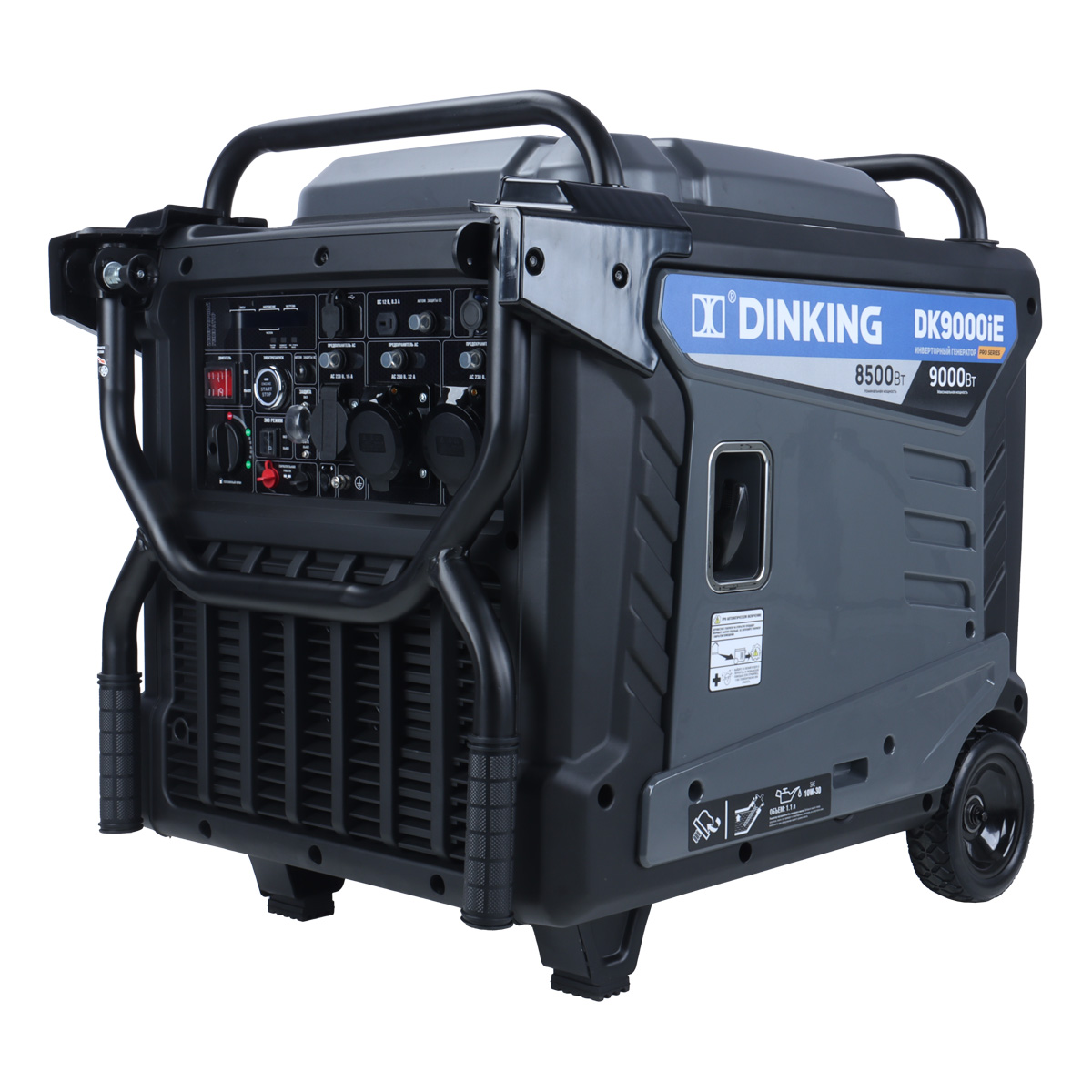 Генератор бензиновый инверторный Dinking DK9000iE (9кВт, 230В/50Гц, DK192, бак 26л.АВР)