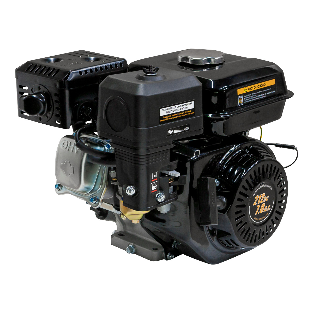 Двигатель Dinking DK170F-1-ECO(S) (7л.с., 20мм вал, ручной стартер)