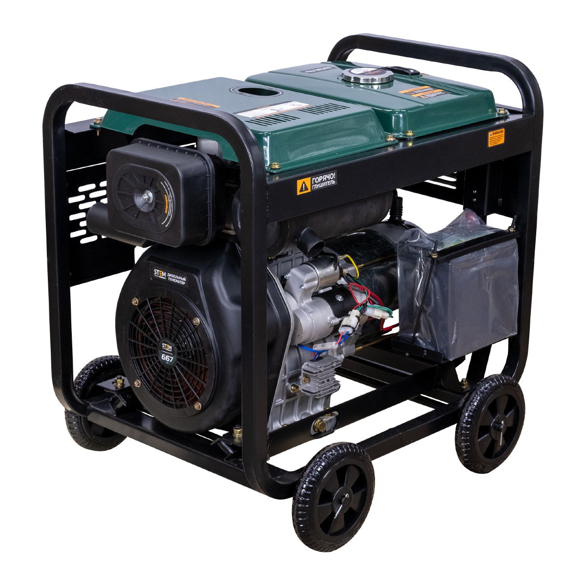 Генератор дизельный STEM Techno S8500DE (8,5кВт, электростартер, дисплей, подогрев, АВР)