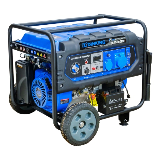 Генератор бензиновый Dinking DKA5500EW (5,5кВт, электростартер, 15лс, колёса)