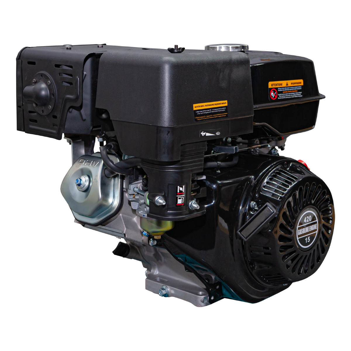 Двигатель Dinking DK190F-C (15лс, ручной стартер, датчик масла)