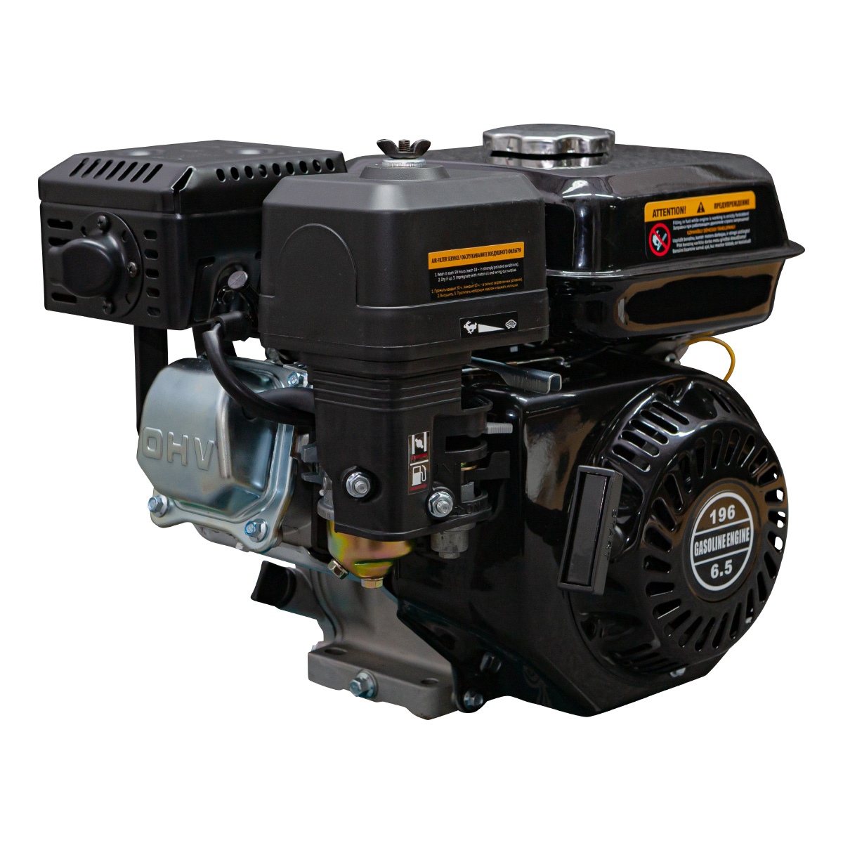 Двигатель Dinking DK168F-1-C(S) (6,5лс, 20мм вал, ручной стартер, датчик масла)