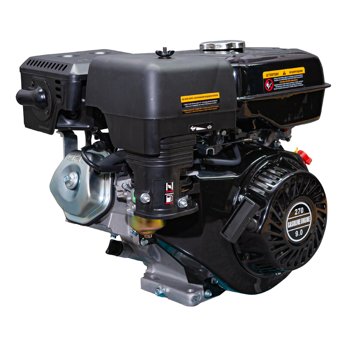 Двигатель Dinking DK177F-C(Q) (9лс, 25.4мм вал, ручной стартер, датчик масла)