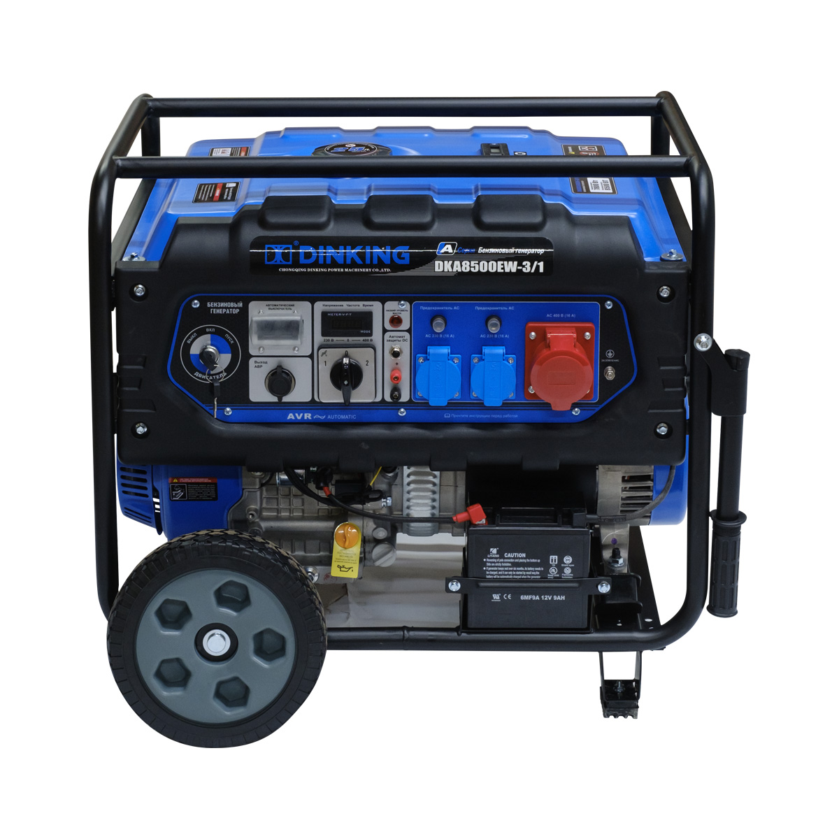 Генератор бензиновый Dinking DKA8500EW-3/1 (8,5кВт,230/400 В, электростартер, 17лс, колёса, АВР)