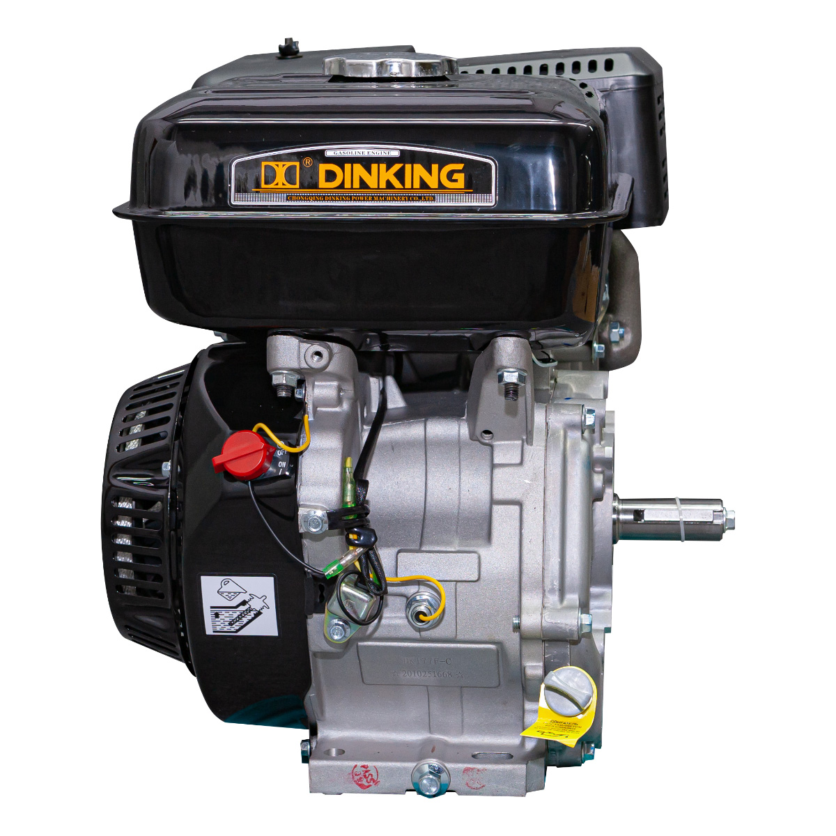 Двигатель Dinking DK177F-C(Q) (9лс, 25.4мм вал, ручной стартер, датчик масла)