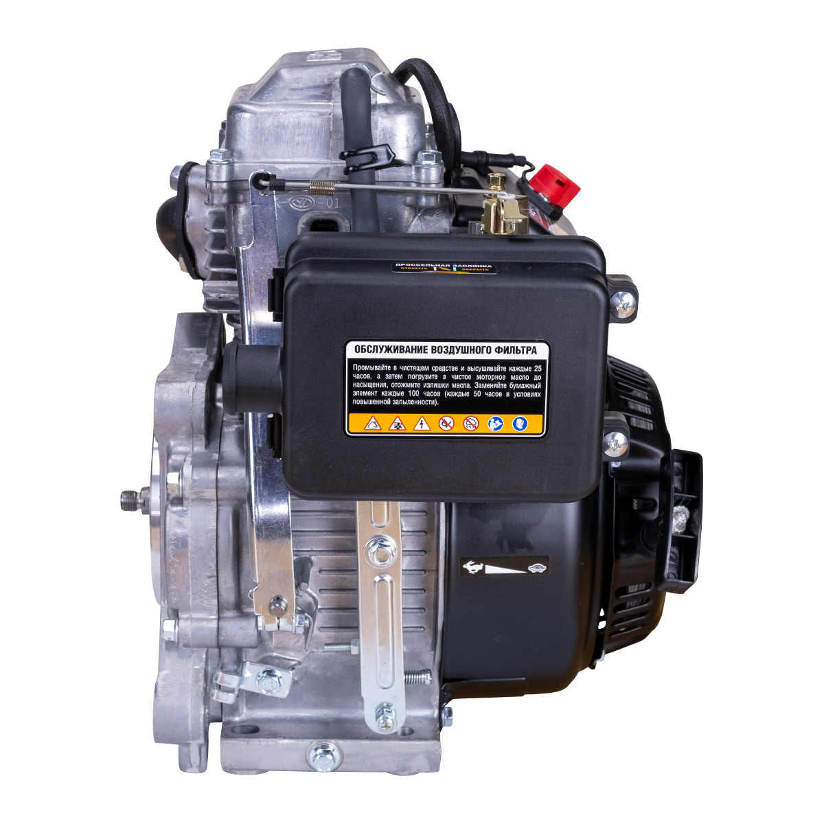 Двигатель Dinking DK165F/P (4.4 лс, вал тип S, ручной стартер, датчик масла)