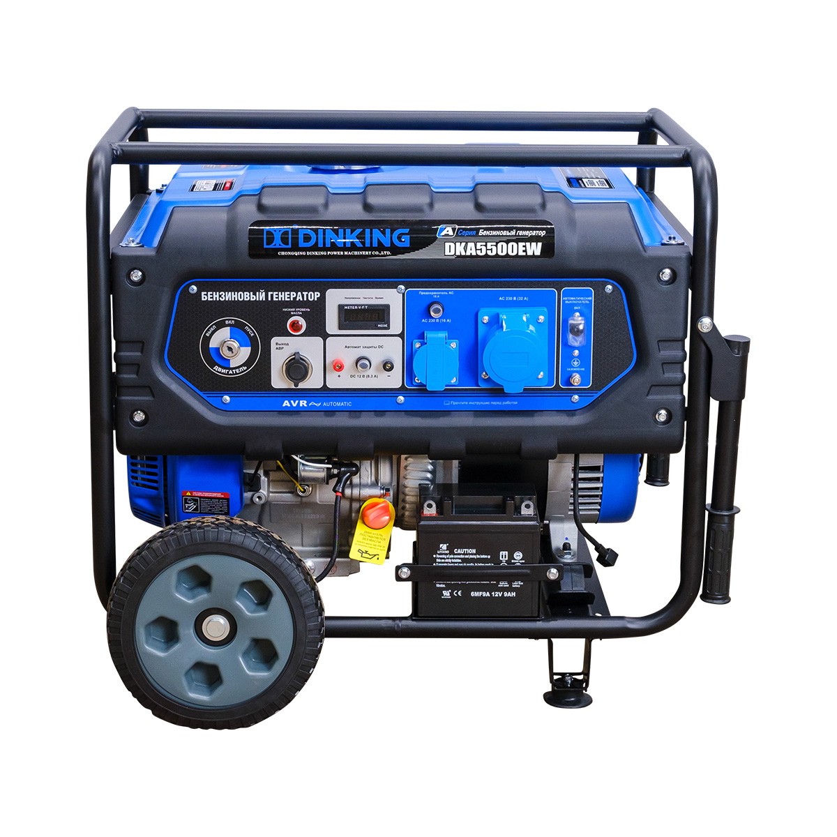 Генератор бензиновый Dinking DKA5500EW (5,5кВт, электростартер, 15лс, колёса)