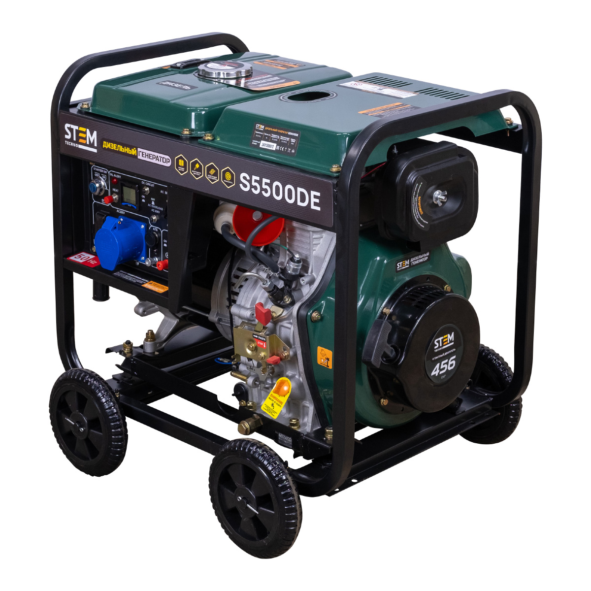 Генератор дизельный STEM Techno S5500DE (5.5 кВт, электростартер, дисплей, подогрев)