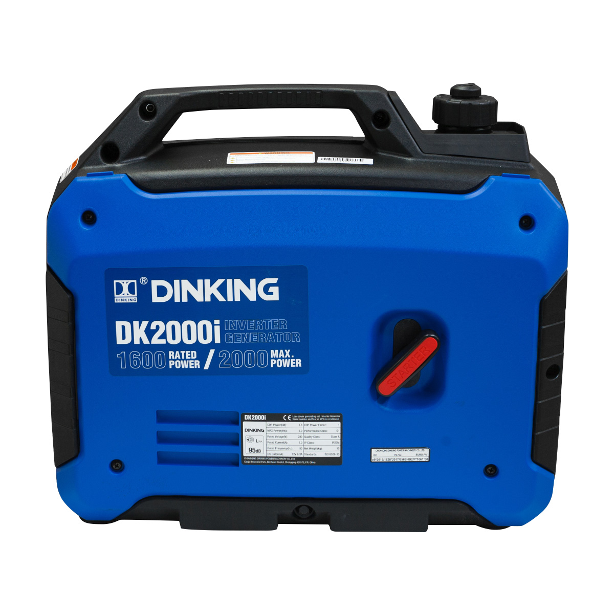 Генератор бензиновый инверторный Dinking DK2000i (2 кВт, 230В/50Гц, DK148, бак 4л.)