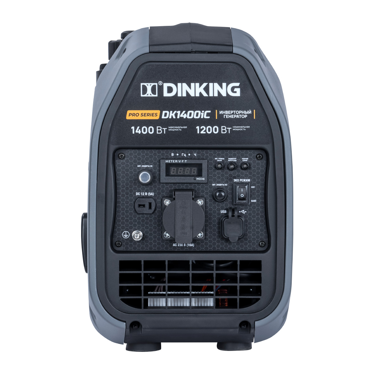 Генератор бензиновый инверторный Dinking DK1400iC (1,4 кВт, 230В/50 Гц, DK 145F/P-1, бак 2.5л)